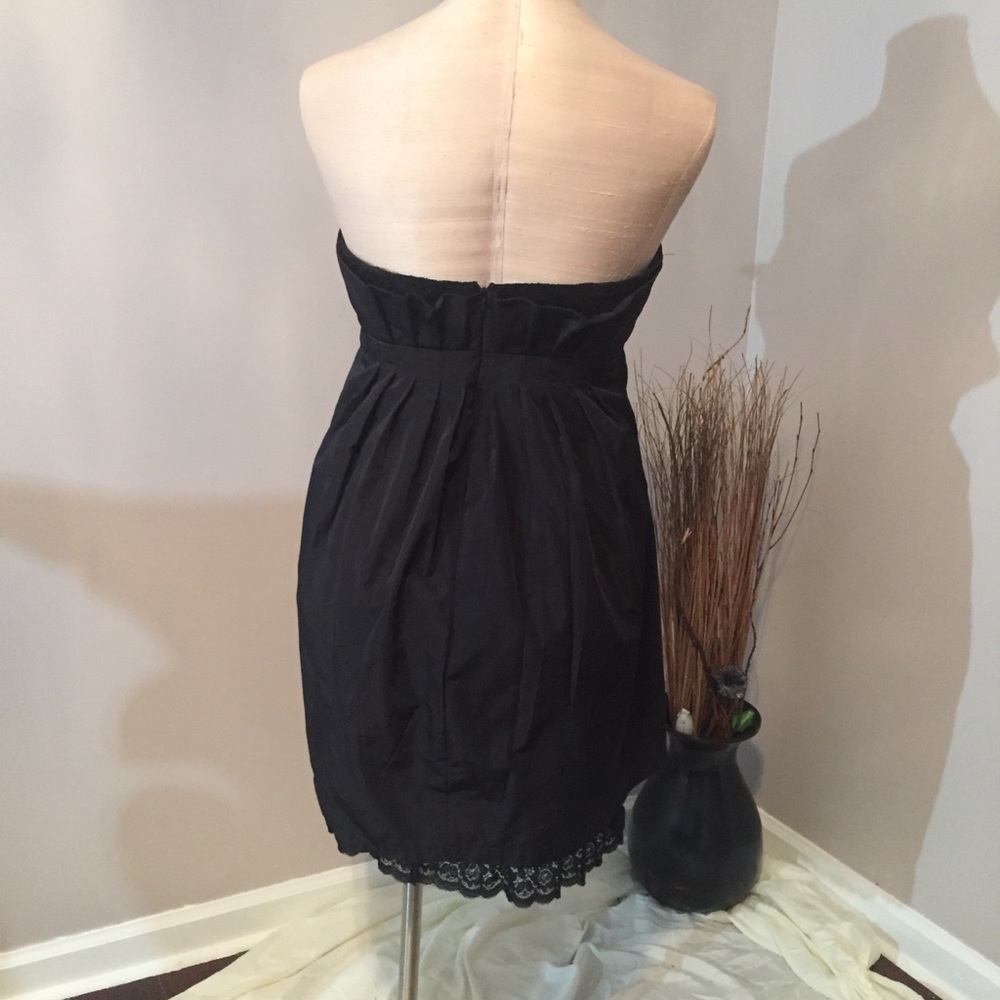 Strapless black dress